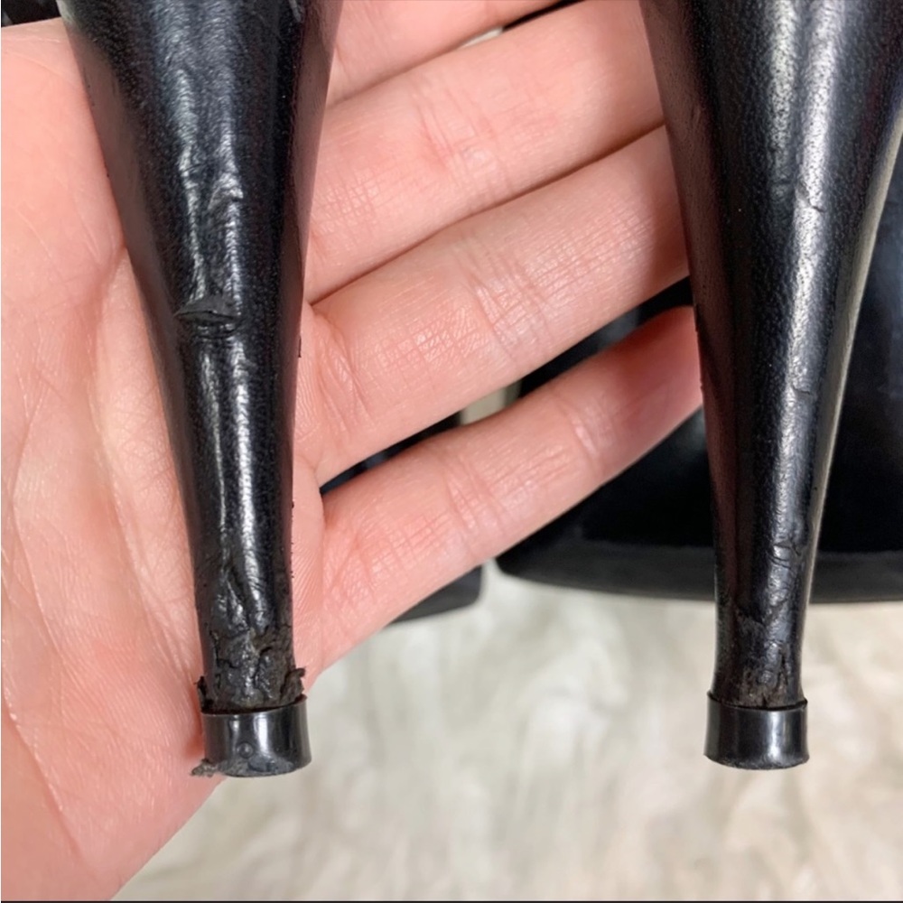 GIVENCHY Designer Black Leather Lace Up Sexy High Heel Ankle Booties US 8.5 - Picture 15 of 15